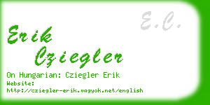 erik cziegler business card